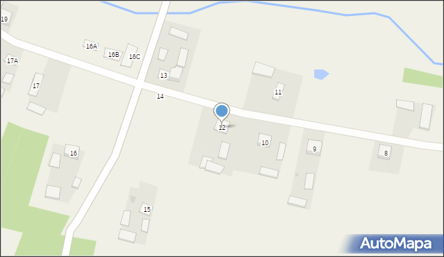 Damianów, Damianów, 12, mapa Damianów