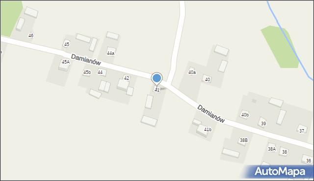 Damianów, Damianów, 41, mapa Damianów