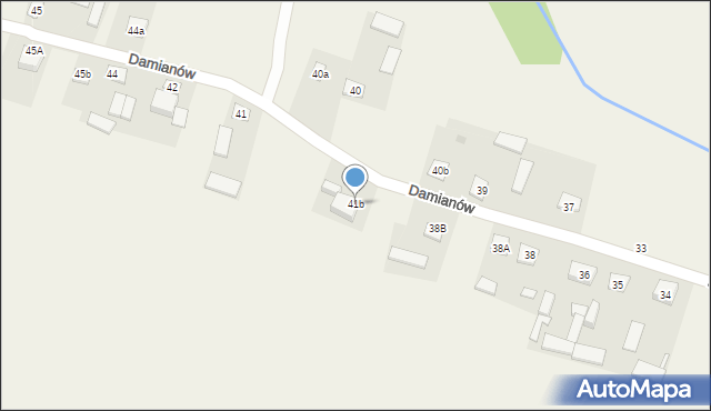 Damianów, Damianów, 41b, mapa Damianów