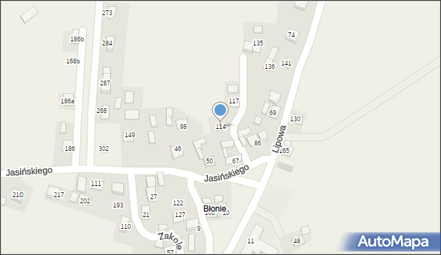 Damienice, Damienice, 114, mapa Damienice