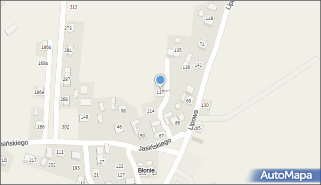 Damienice, Damienice, 117, mapa Damienice