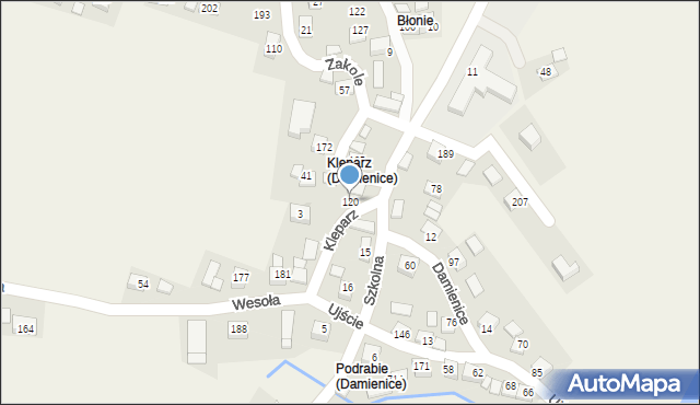Damienice, Damienice, 120, mapa Damienice