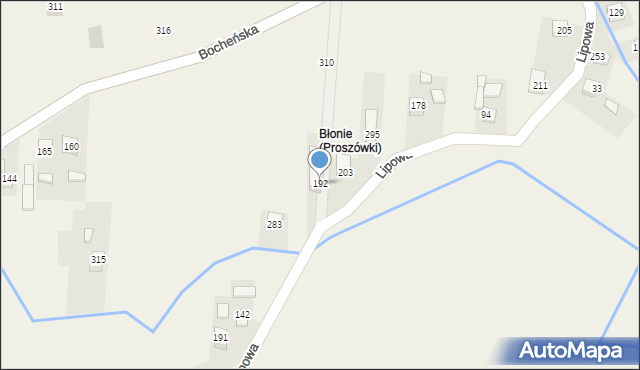 Damienice, Damienice, 192, mapa Damienice