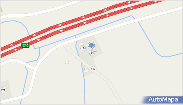 Damienice, Damienice, 36A, mapa Damienice