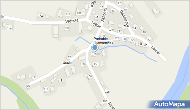 Damienice, Damienice, 7, mapa Damienice