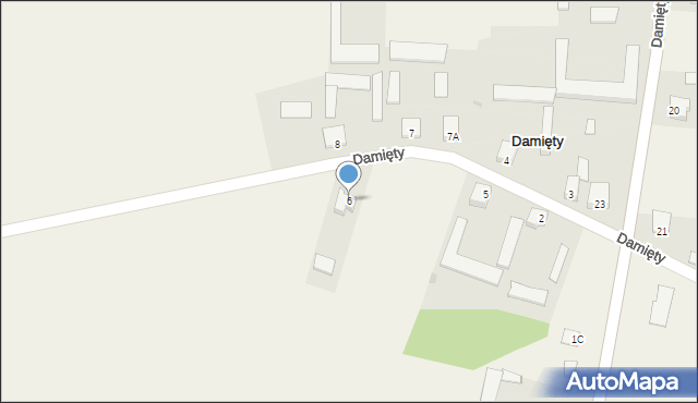 Damięty, Damięty, 6, mapa Damięty