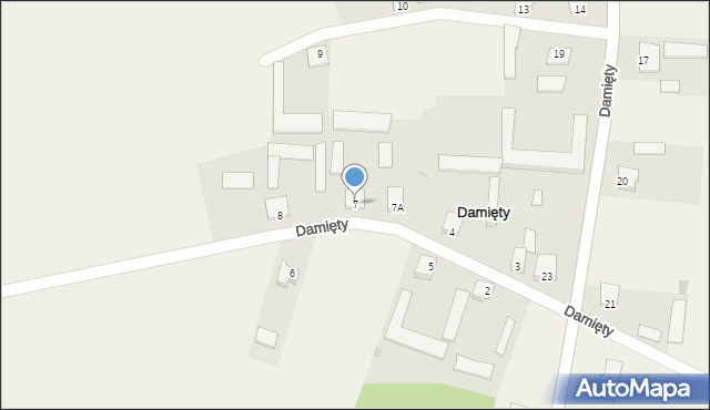 Damięty, Damięty, 7, mapa Damięty