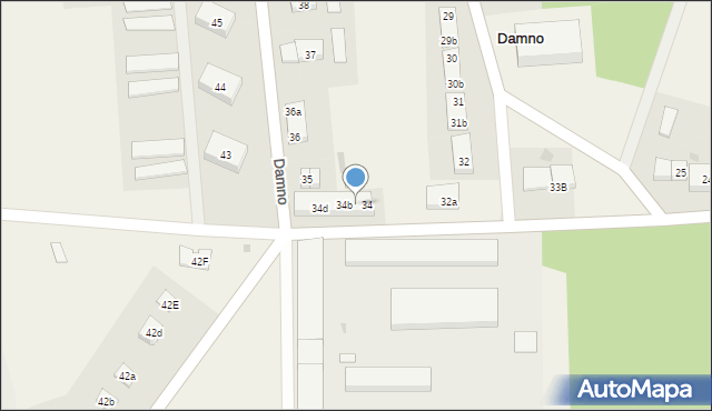 Damno, Damno, 34a, mapa Damno