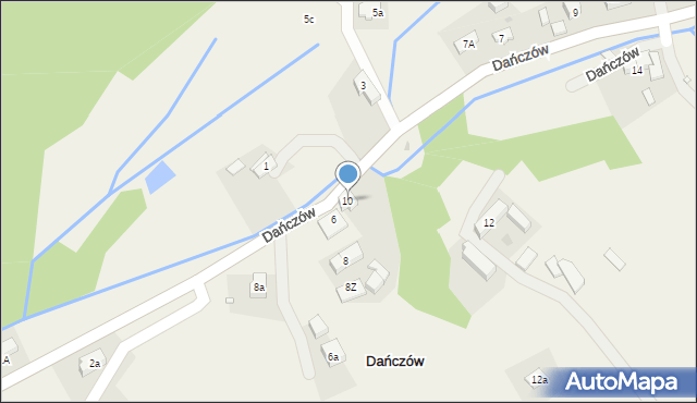 Dańczów, Dańczów, 10, mapa Dańczów