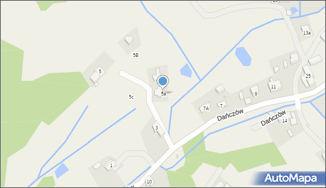 Dańczów, Dańczów, 5a, mapa Dańczów