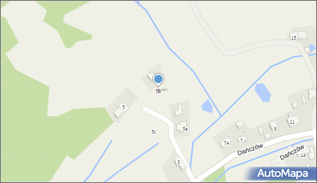 Dańczów, Dańczów, 5B, mapa Dańczów