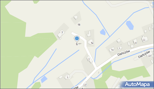 Dańczów, Dańczów, 5c, mapa Dańczów