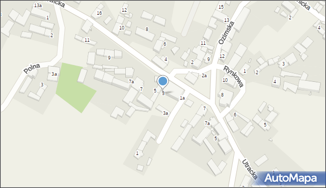 Daniec, Dąbrowicka, 3, mapa Daniec