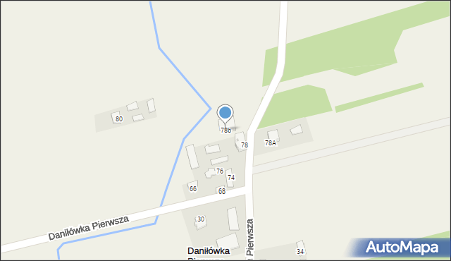 Daniłówka Pierwsza, Daniłówka Pierwsza, 78b, mapa Daniłówka Pierwsza