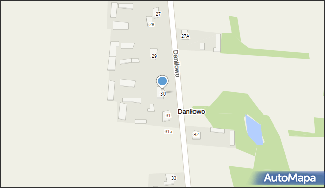 Daniłowo, Daniłowo, 30, mapa Daniłowo