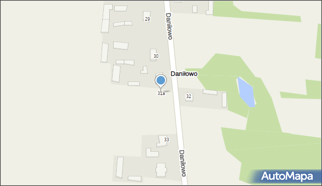 Daniłowo, Daniłowo, 31a, mapa Daniłowo