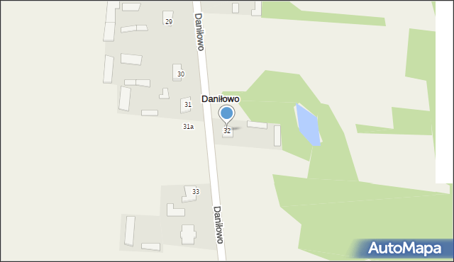 Daniłowo, Daniłowo, 32, mapa Daniłowo