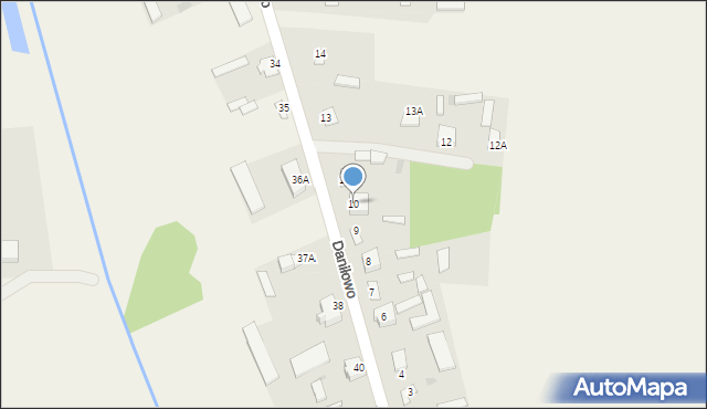 Daniłowo, Daniłowo, 10, mapa Daniłowo