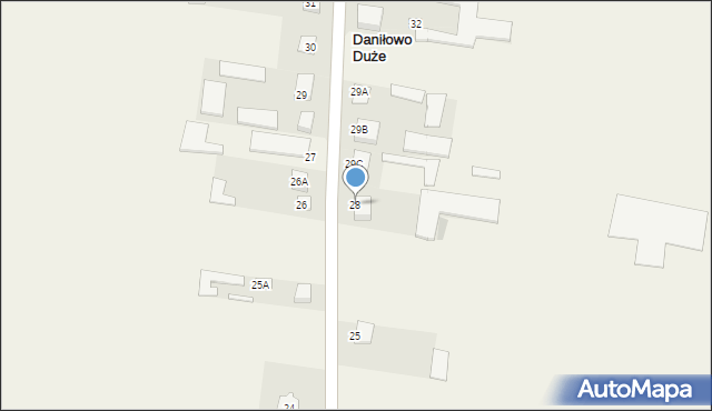 Daniłowo Duże, Daniłowo Duże, 28, mapa Daniłowo Duże