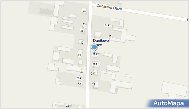 Daniłowo Duże, Daniłowo Duże, 29A, mapa Daniłowo Duże