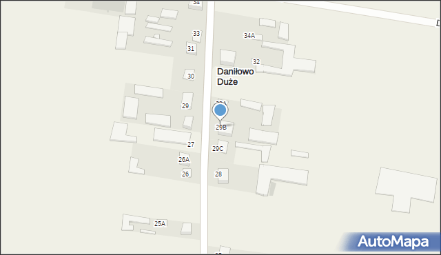 Daniłowo Duże, Daniłowo Duże, 29B, mapa Daniłowo Duże
