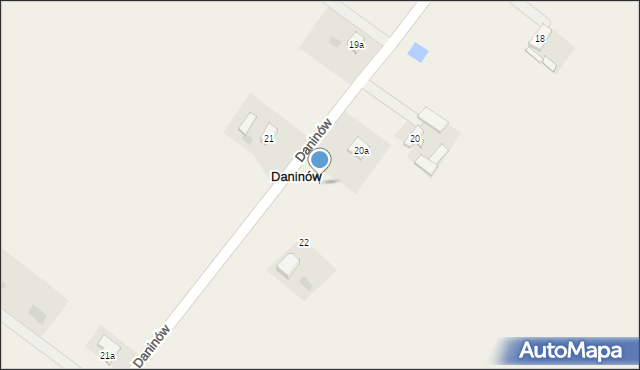 Daninów, Daninów, 20b, mapa Daninów