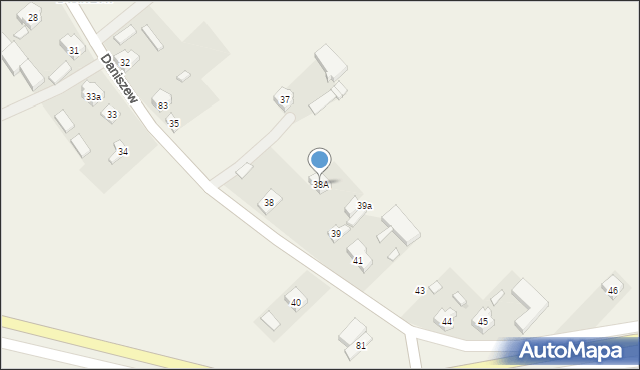 Daniszew, Daniszew, 38A, mapa Daniszew