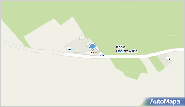 Daniszew, Daniszew, 73, mapa Daniszew