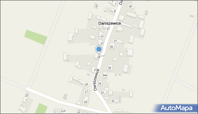 Daniszewice, Daniszewice, 14, mapa Daniszewice