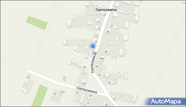 Daniszewice, Daniszewice, 15, mapa Daniszewice