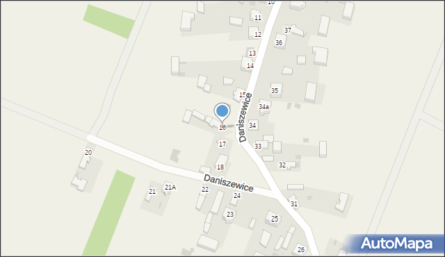 Daniszewice, Daniszewice, 16, mapa Daniszewice