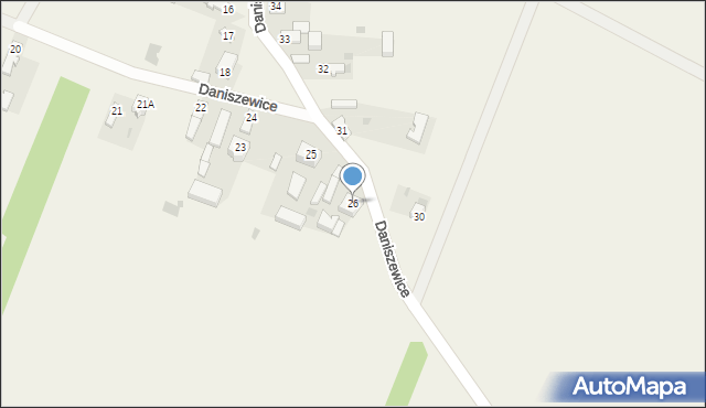 Daniszewice, Daniszewice, 26, mapa Daniszewice