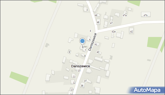 Daniszewice, Daniszewice, 6, mapa Daniszewice