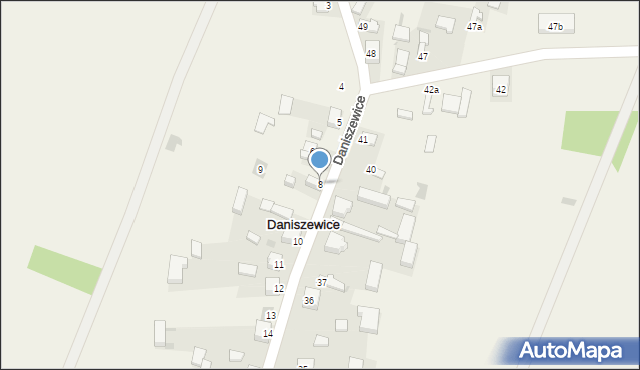 Daniszewice, Daniszewice, 8, mapa Daniszewice