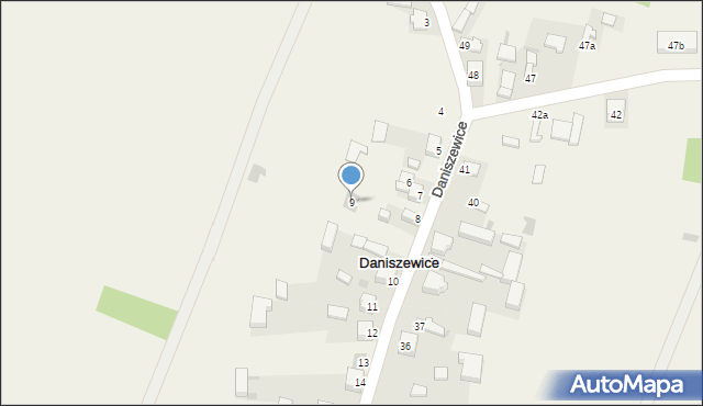 Daniszewice, Daniszewice, 9, mapa Daniszewice