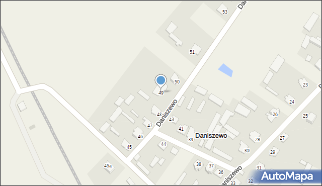 Daniszewo, Daniszewo, 50A, mapa Daniszewo