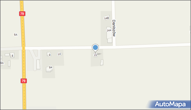 Daniszów, Daniszów, 11, mapa Daniszów