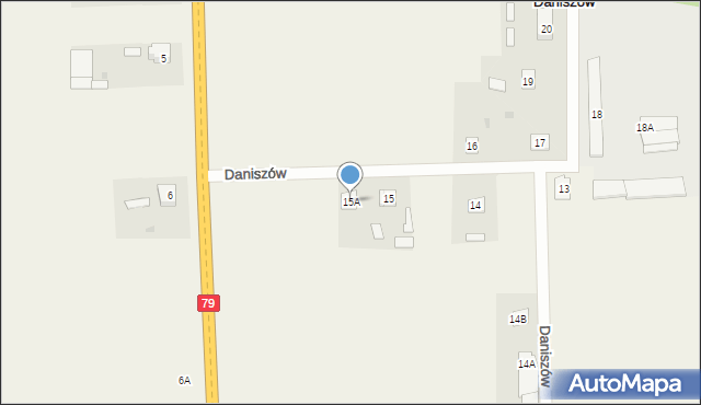 Daniszów, Daniszów, 15A, mapa Daniszów