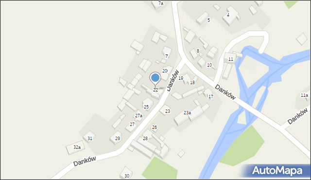 Danków, Danków, 22, mapa Danków