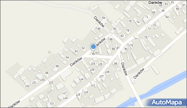 Danków, Danków, 91, mapa Danków