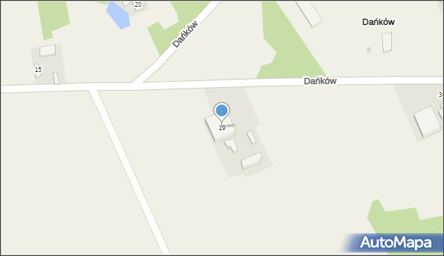 Dańków, Dańków, 19, mapa Dańków