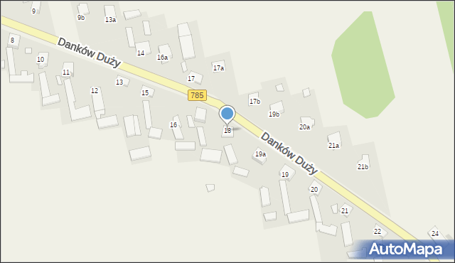Danków Duży, Danków Duży, 18, mapa Danków Duży