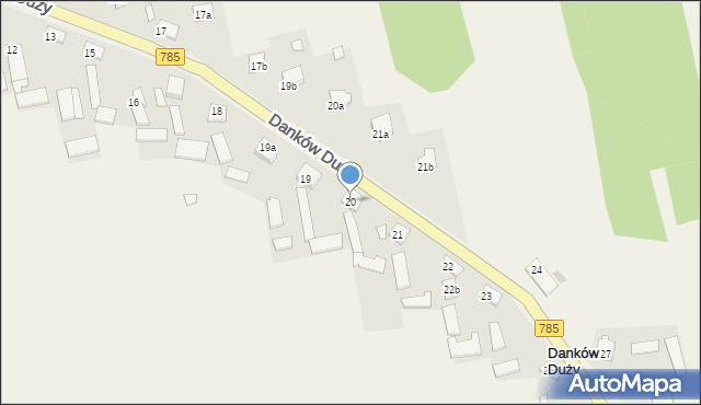 Danków Duży, Danków Duży, 20, mapa Danków Duży