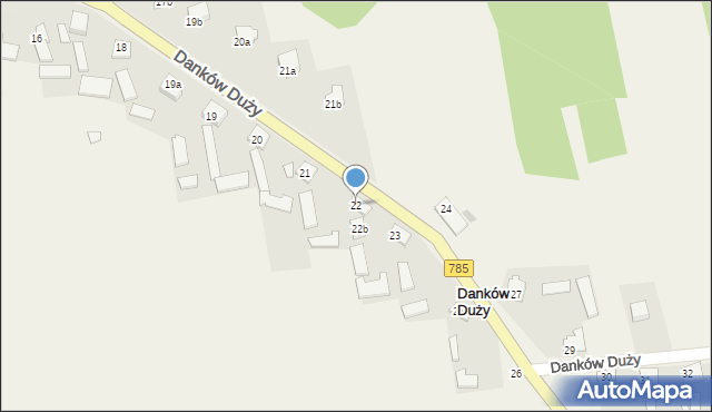 Danków Duży, Danków Duży, 22, mapa Danków Duży