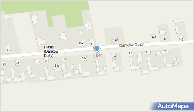 Danków Duży, Danków Duży, 40, mapa Danków Duży