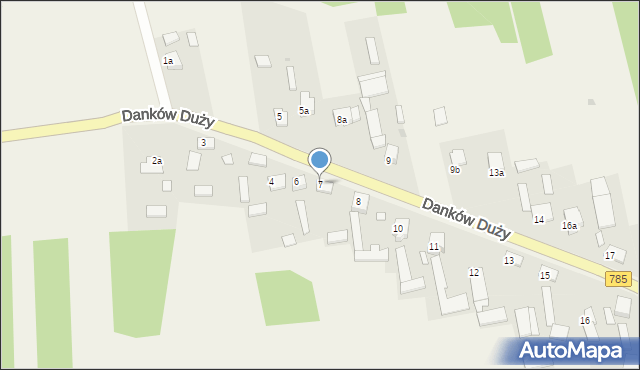 Danków Duży, Danków Duży, 7, mapa Danków Duży