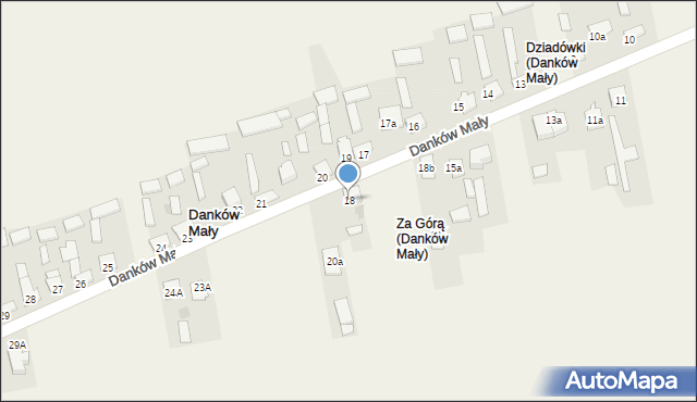 Danków Mały, Danków Mały, 18, mapa Danków Mały