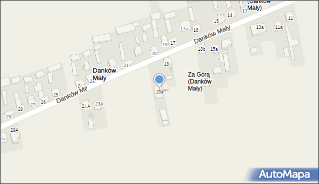 Danków Mały, Danków Mały, 20a, mapa Danków Mały