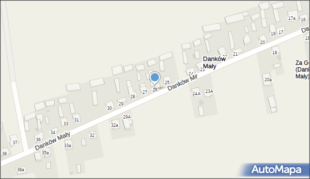 Danków Mały, Danków Mały, 26, mapa Danków Mały