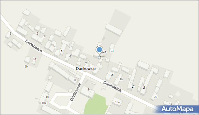 Dankowice, Dankowice, 12, mapa Dankowice